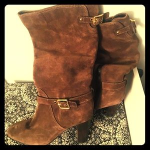 Coach Suede Brown-Taupe Boot 👢 Comfy meets sexy!